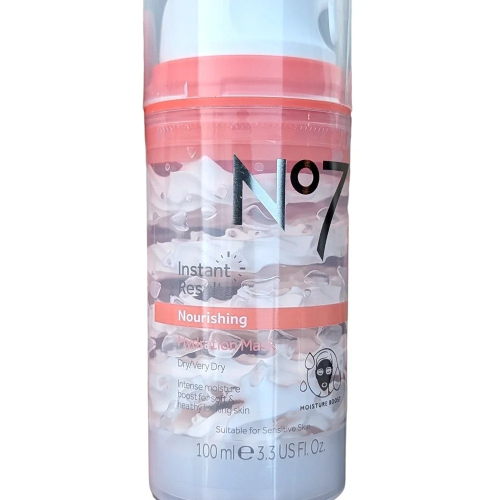 No7 Instant Results Nourishing Hydration Mask 3.3 fl oz Very Dry Skin Moisturize